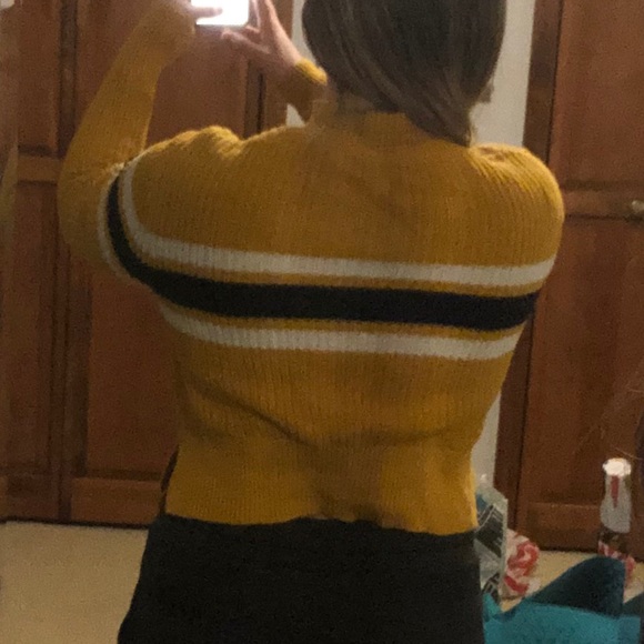 Lottie Moss PacSun High Neck Sweater Yellow XS - Picture 4 of 9